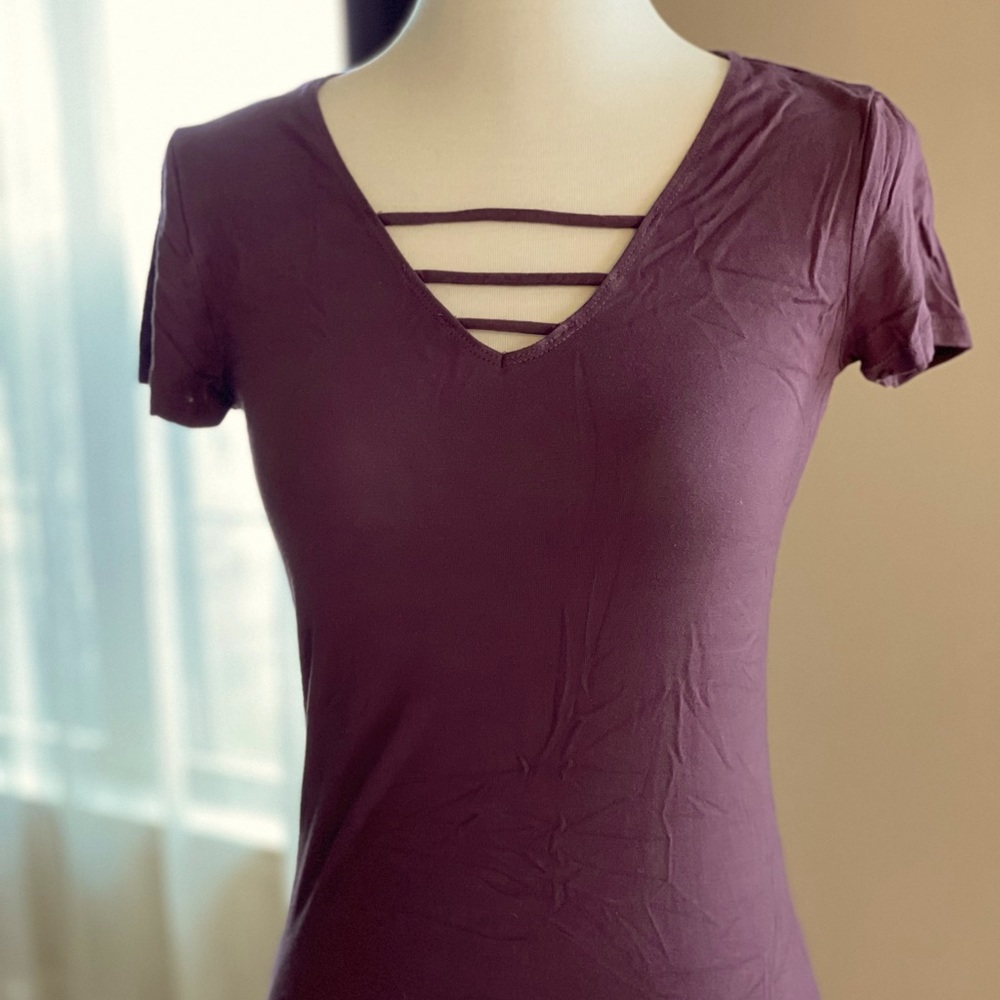 Garage  Soft Burgundy T Shirt -Size S